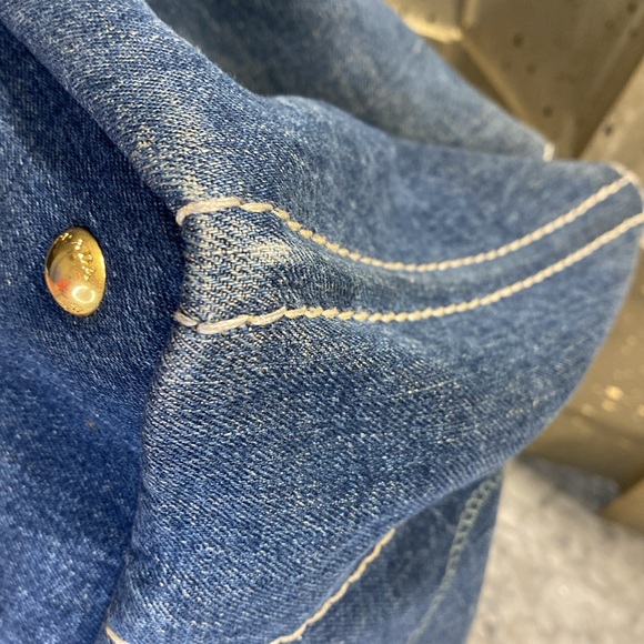 PRADA Canapa Large Denim Tote Hand Bag and Cards - Picture 8 of 13